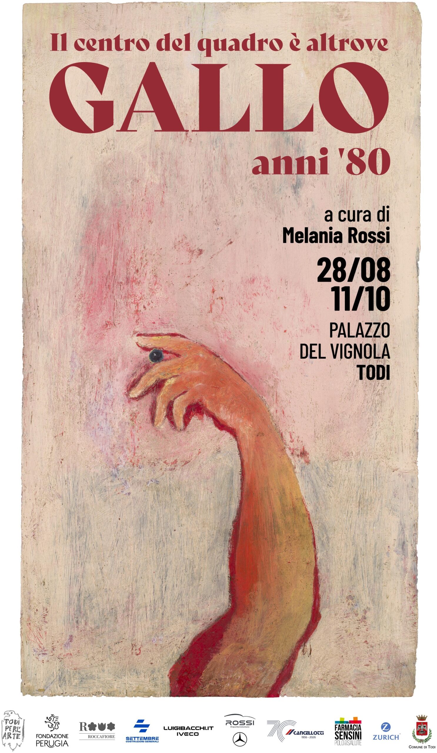 Giuseppe Gallo, mostra “GALLO anni ’80. Il centro del quadro è altrove” a Palazzo del Vignola di Todi