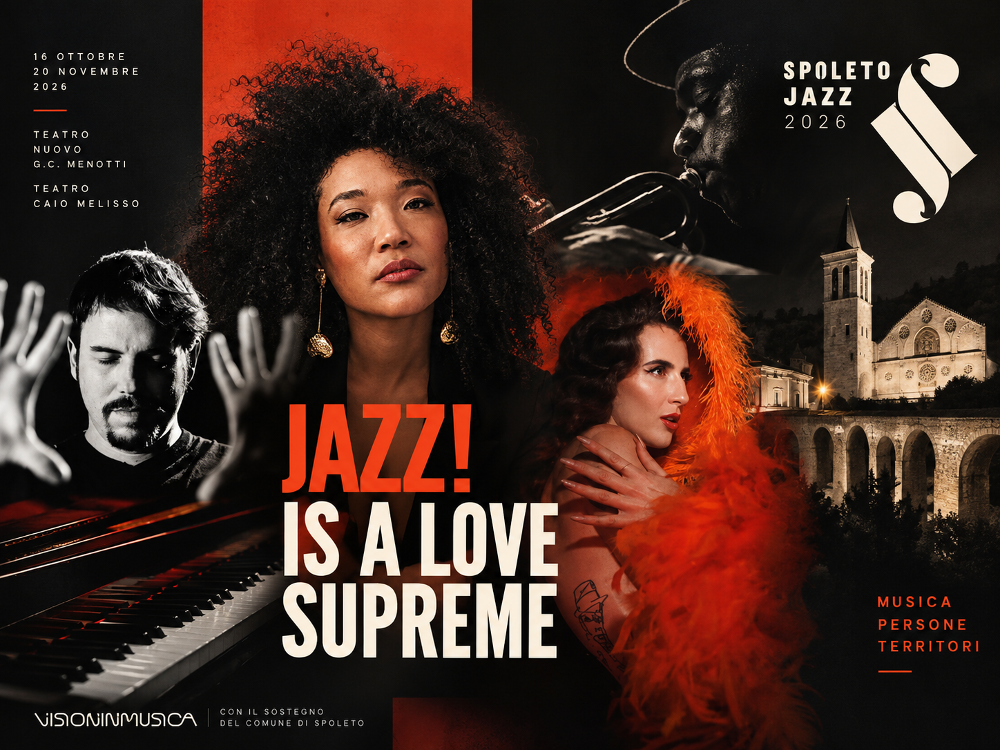 Spoleto Jazz 2026, la settima edizione della rassegna internazionale in programma dal 16 ottobre al 20 novembre nei teatri di Spoleto